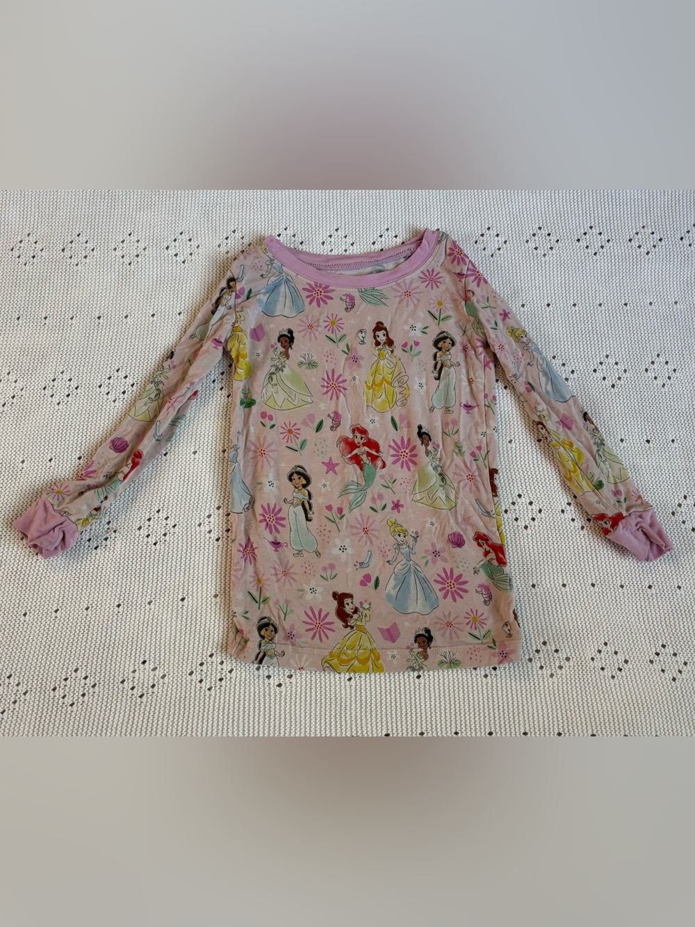 Little Sleepies Pink Disney Princess Long Sleeve Pajama Top